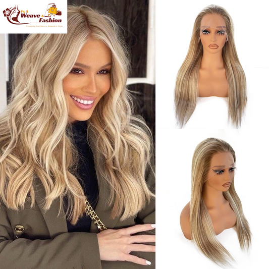 Ash Blonde Wig Human Hair Lace Front Wigs 30 Inch 13X4 HD Glueless Wigs Human Hair Pre Plucked Balayage Ash Blonde Lace Front Wigs 180% Density Blond Highlights Lace Frontal Wigs for White Women