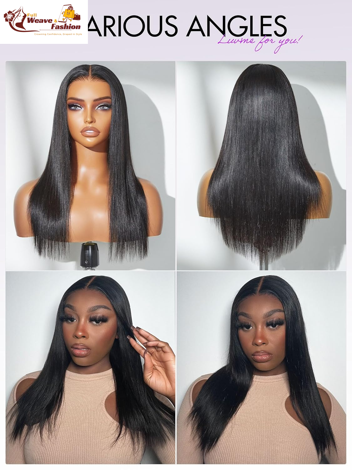 All-Day Comfort™ 5X5 Lace Front Wigs Straight Human Hair Glueless Wigs Pre Plucked Pre Cut Long Black Wig Lace Closure Wigs Frontal Wig Human Hair
