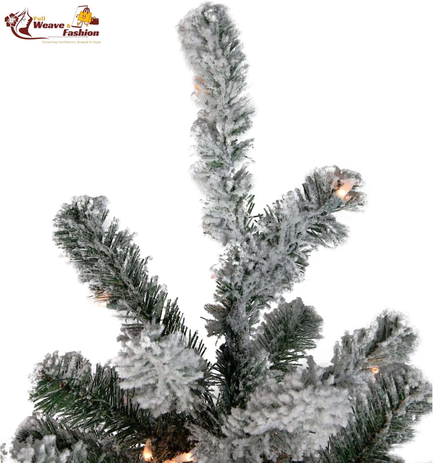 Pre-Lit Natural Emerald Artificial X-Mas Tree, 7.5', Green